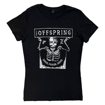 Black - Front - The Offspring Womens-Ladies Dance Fucker Dance T-Shirt
