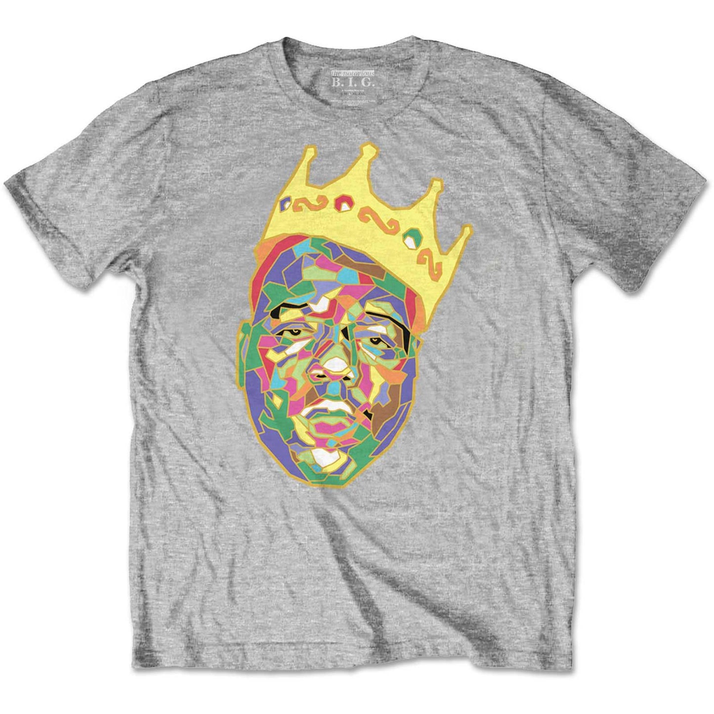 Heather Grey - Front - Notorious B.I.G. Childrens-Kids Crown T-Shirt