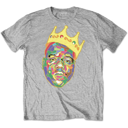 Heather Grey - Front - Notorious B.I.G. Childrens-Kids Crown T-Shirt