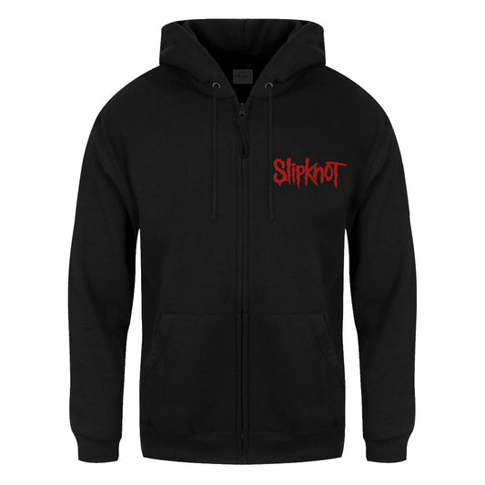 Black - Front - Slipknot Unisex Adult Skull Teeth Full Zip Hoodie