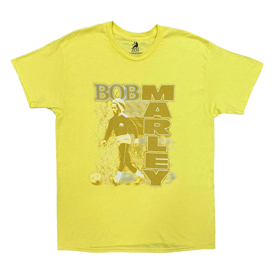 Yellow - Front - Bob Marley Unisex Adult Football T-Shirt