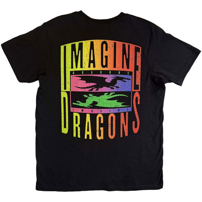 Black - Back - Imagine Dragons Unisex Adult Double Dragons Pocket T-Shirt