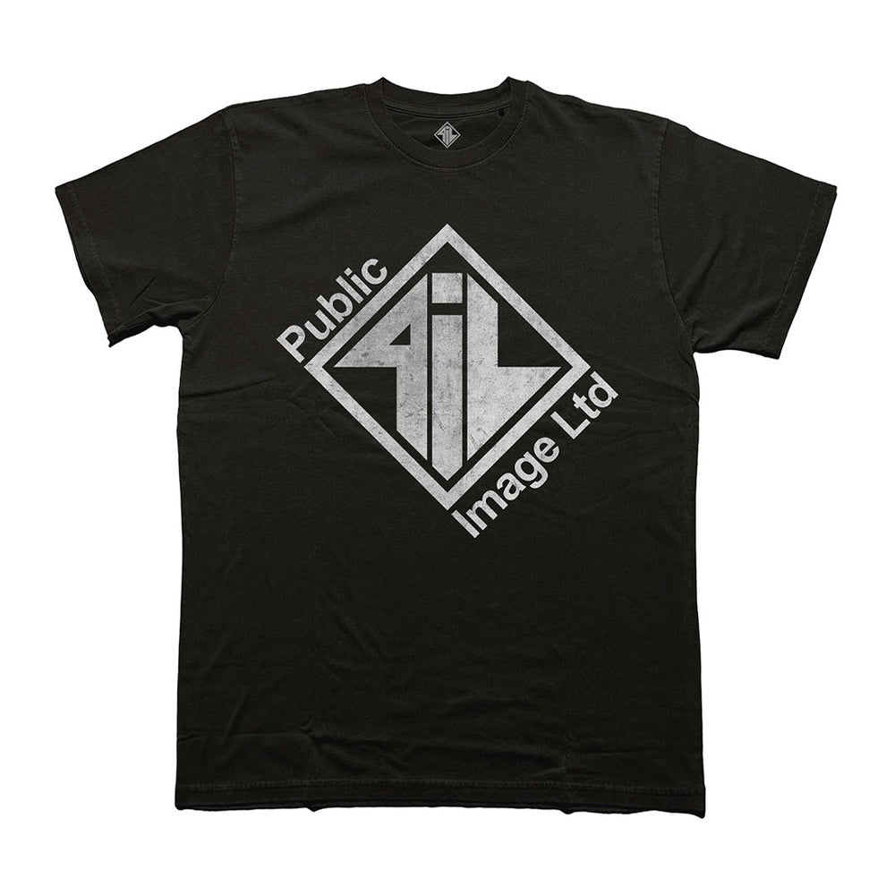 Black - Front - PIL (Public Image Ltd) Unisex Adult Diamond Logo T-Shirt