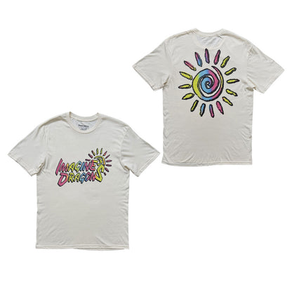 Natural - Side - Imagine Dragons Unisex Adult Sun Back Print T-Shirt