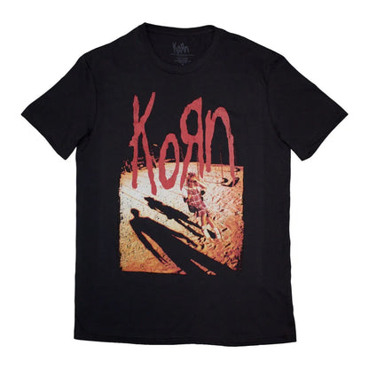 Black - Front - Korn Unisex Adult Shadow Playground T-Shirt