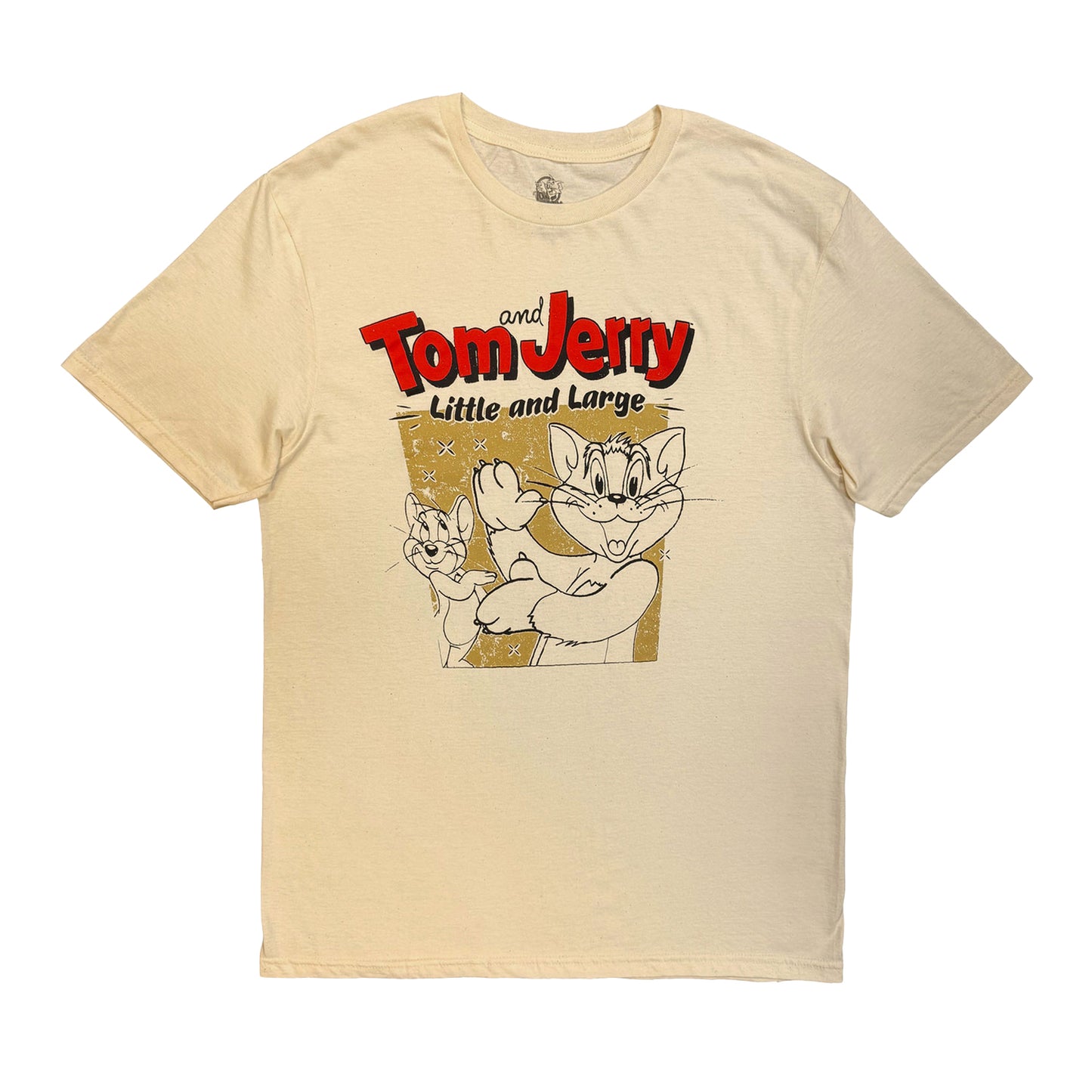 Natural - Front - Tom & Jerry Unisex Adult Little & Large T-Shirt