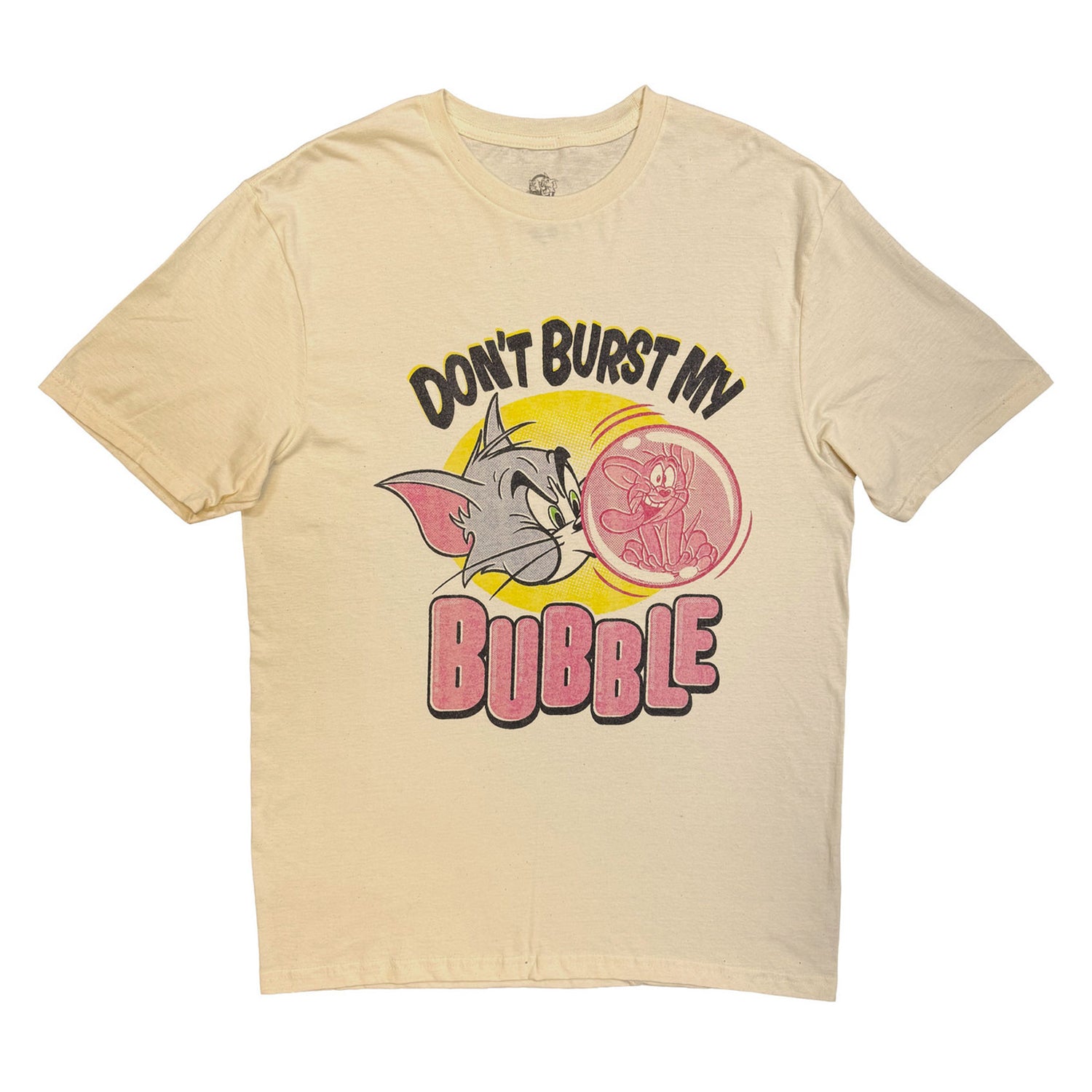 Natural - Front - Tom & Jerry Unisex Adult Don´t Brust My Bubble T-Shirt