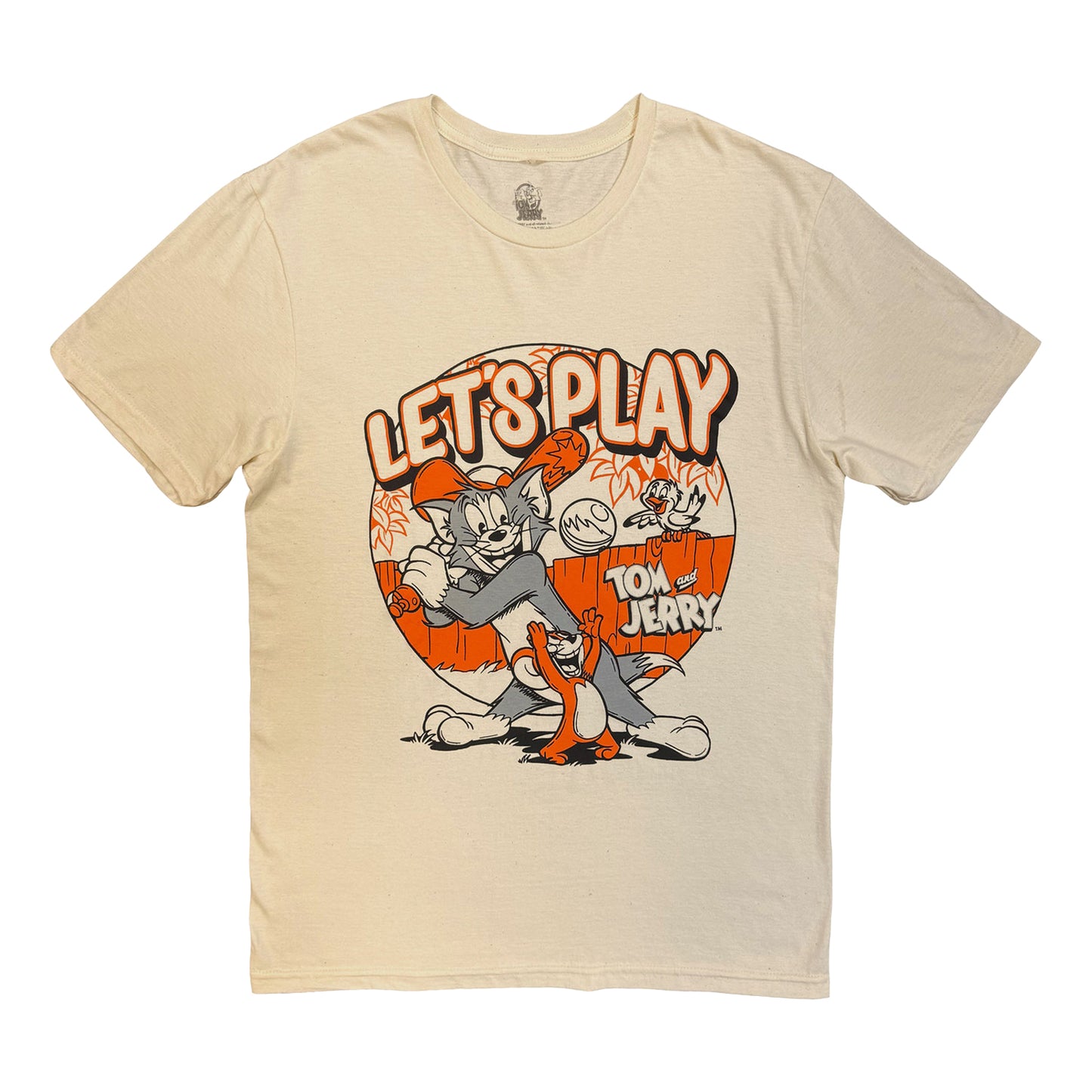 Natural - Front - Tom & Jerry Unisex Adult Let´s Play T-Shirt