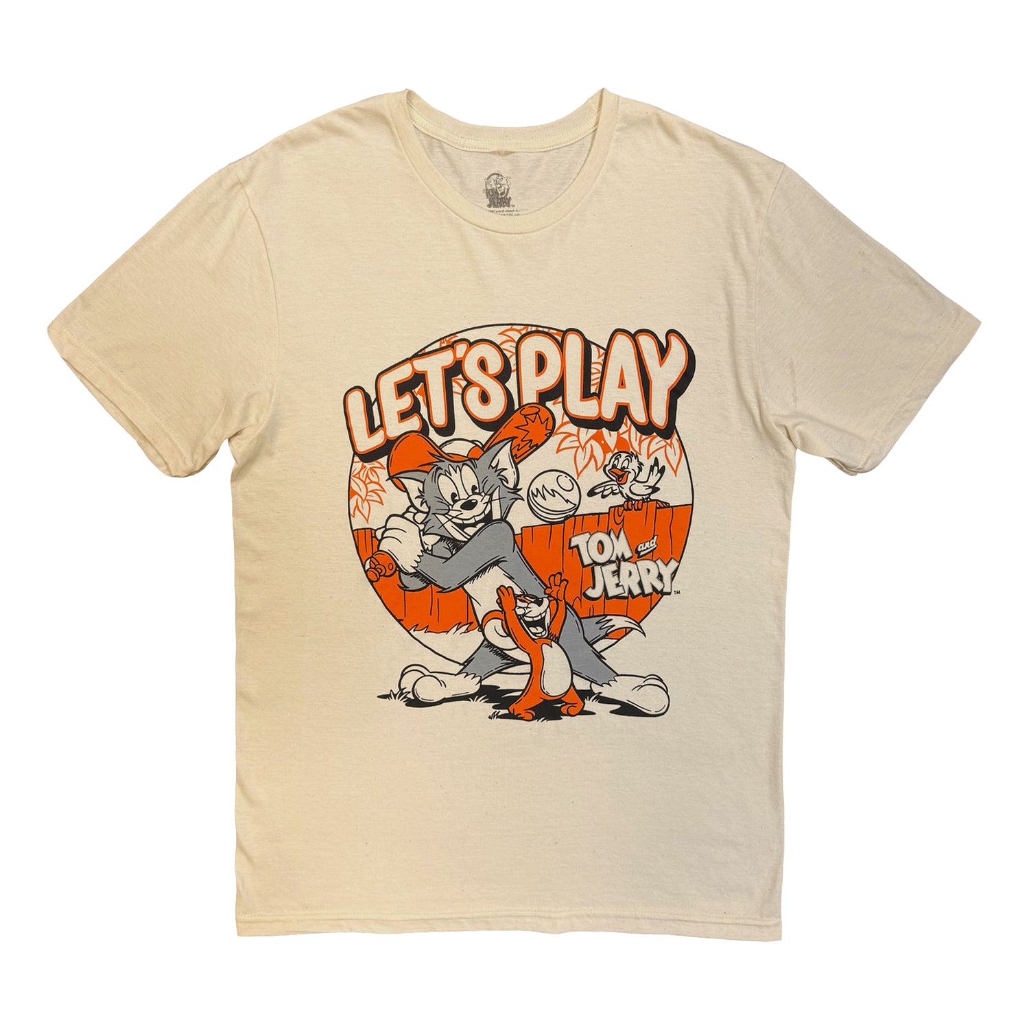 Natural - Front - Tom & Jerry Unisex Adult Let´s Play T-Shirt
