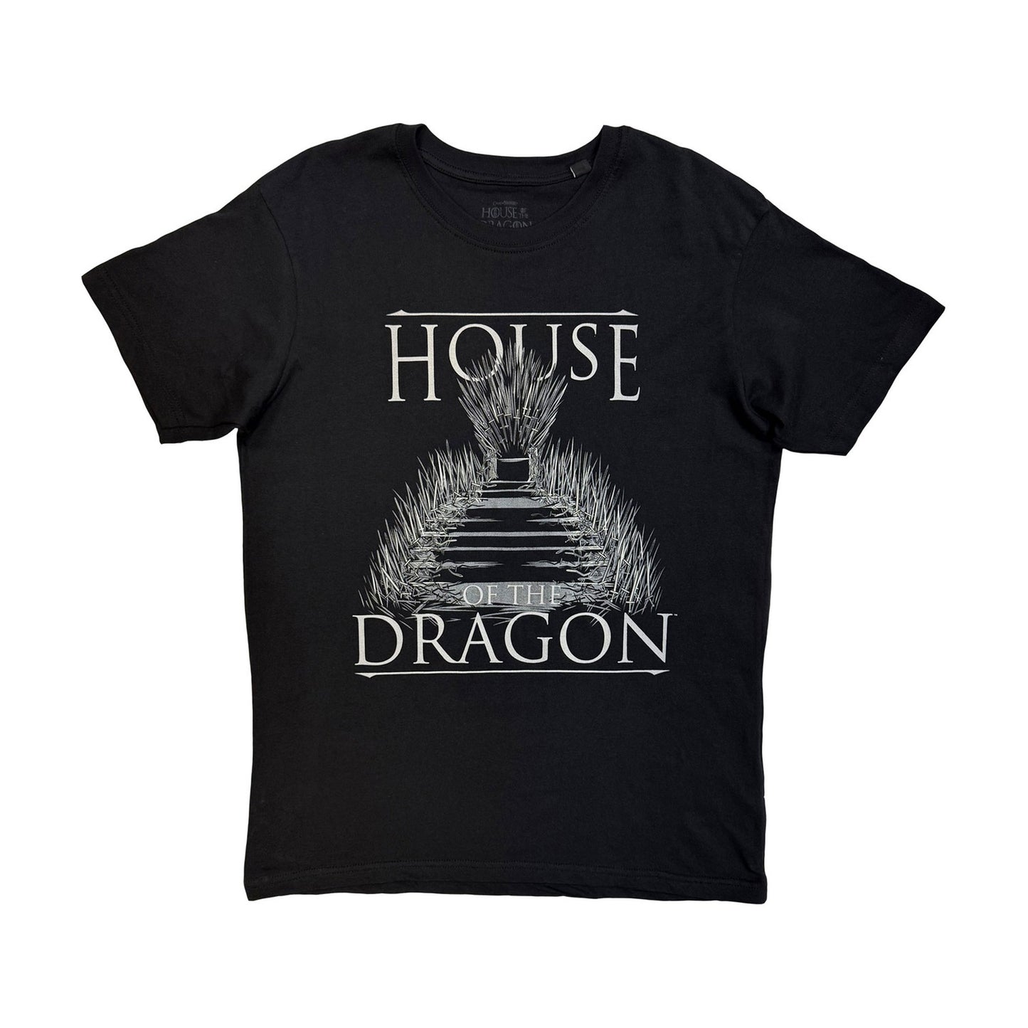 Black - Front - House Of The Dragon Unisex Adult Iron Throne T-Shirt