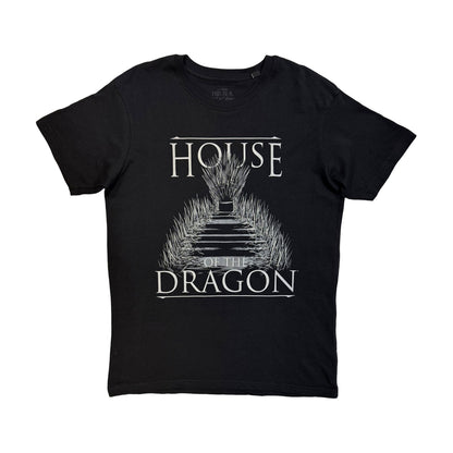 Black - Front - House Of The Dragon Unisex Adult Iron Throne T-Shirt