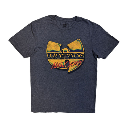 Denim Blue - Front - Wu-Tang Clan Unisex Adult New York V2 T-Shirt