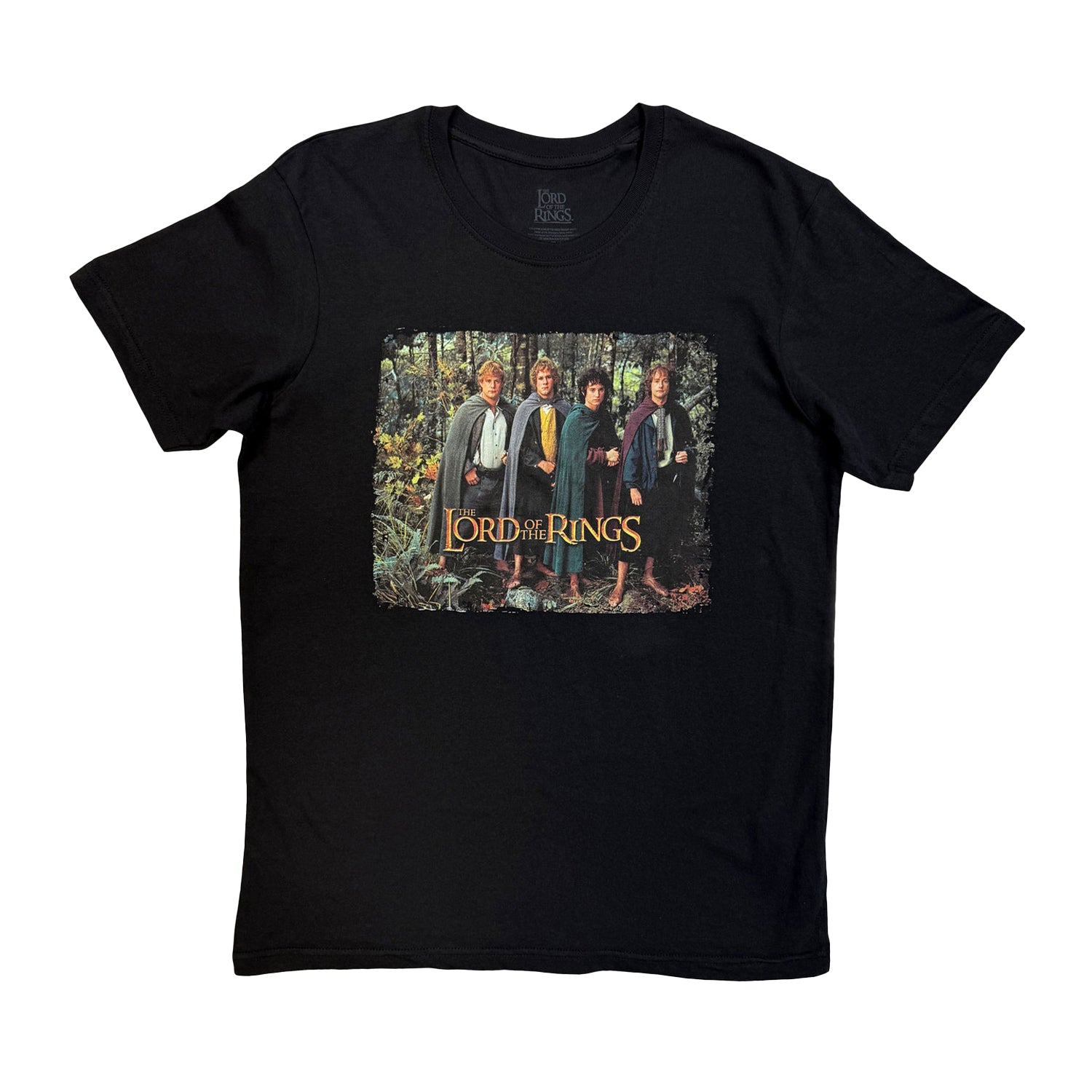 Black - Front - The Lord Of The Rings Unisex Adult The Hobbits Montage T-Shirt