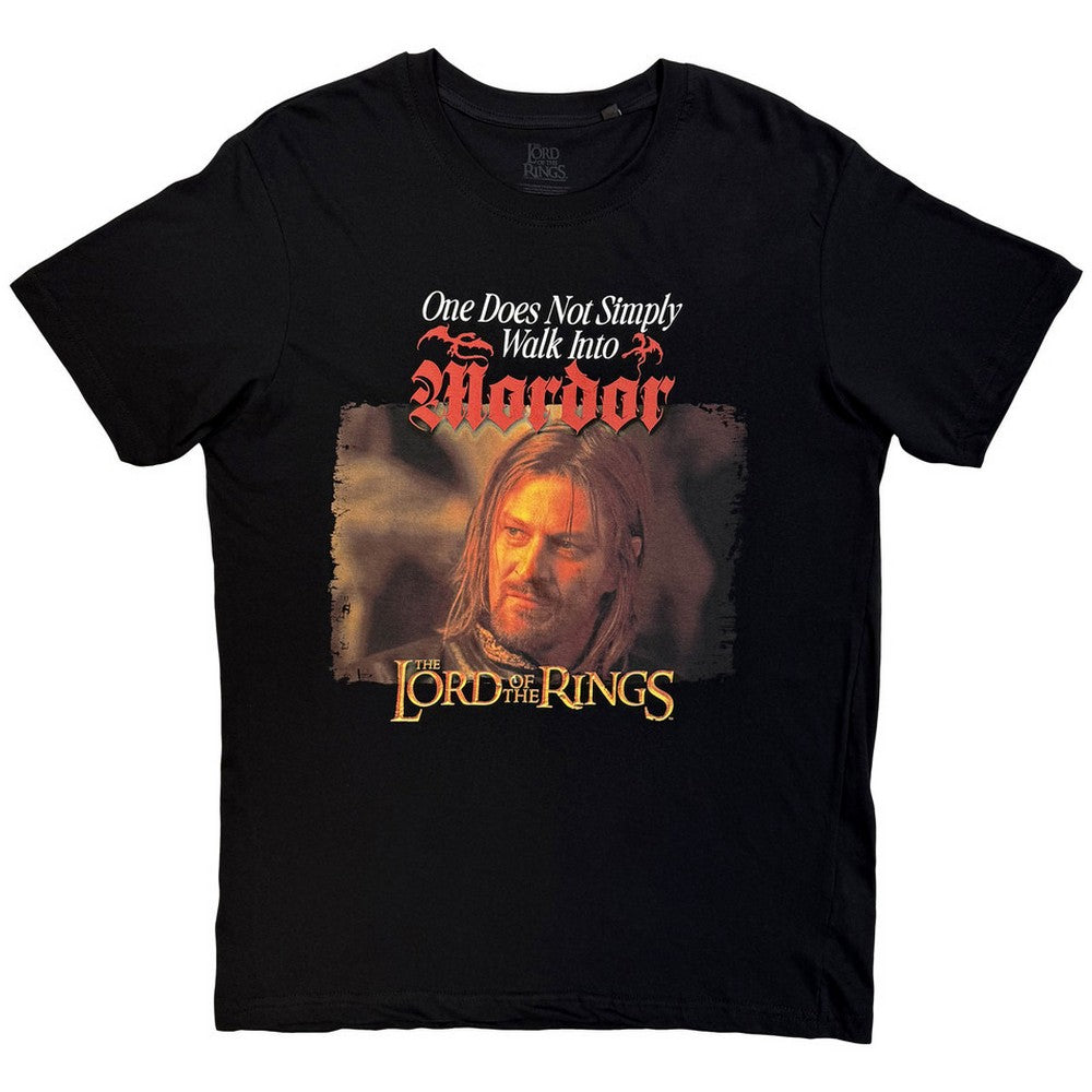Black - Front - The Lord Of The Rings Unisex Adult Mordor Medieval T-Shirt