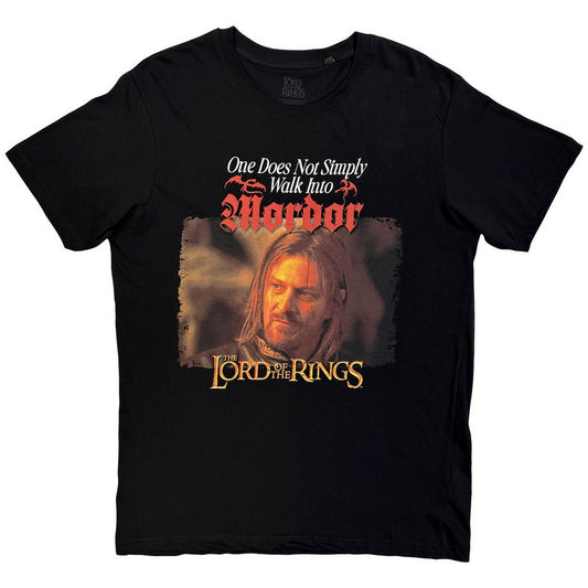 Black - Front - The Lord Of The Rings Unisex Adult Mordor Medieval T-Shirt