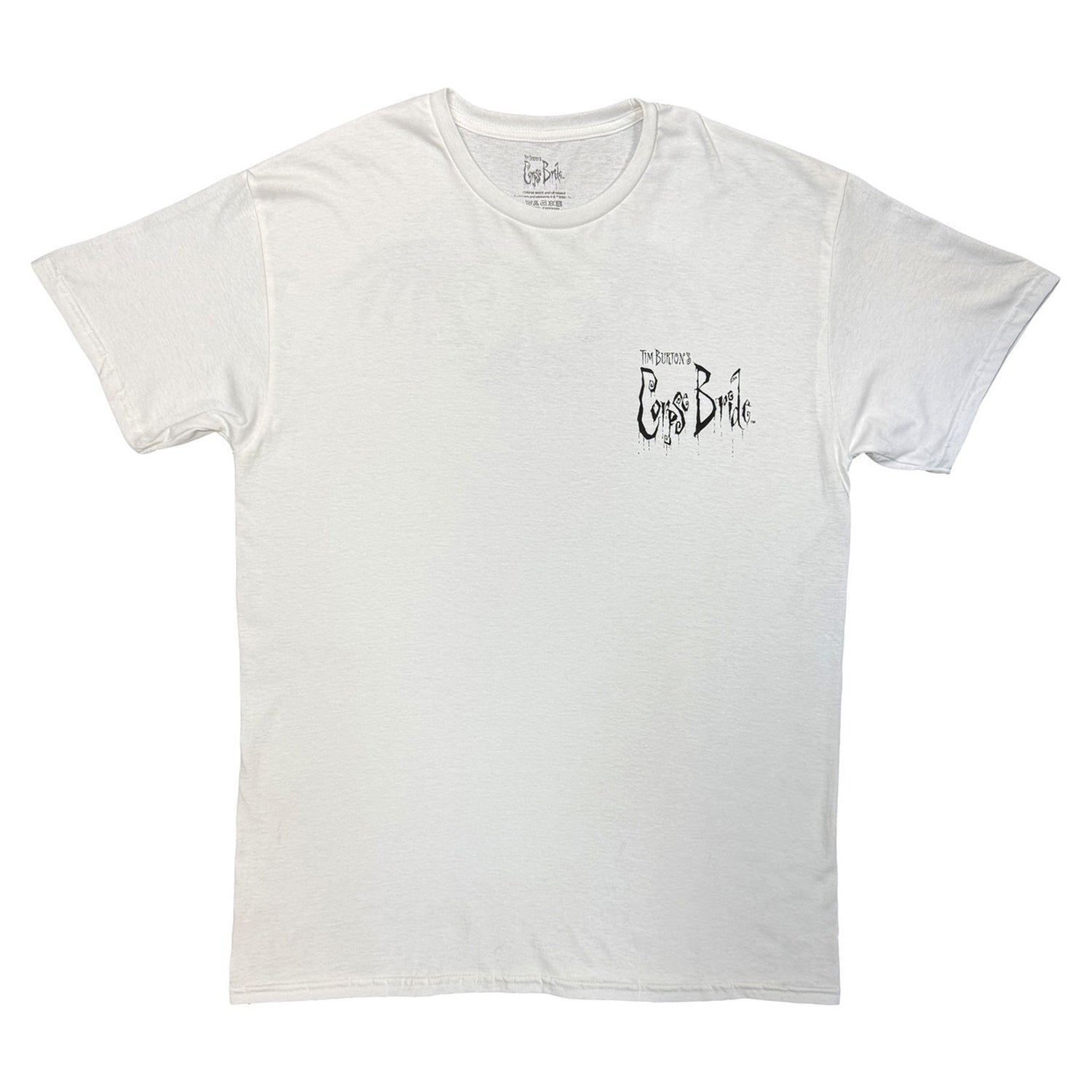 White - Front - Corpse Bride Unisex Adult A Tragic Tale Of Romance T-Shirt