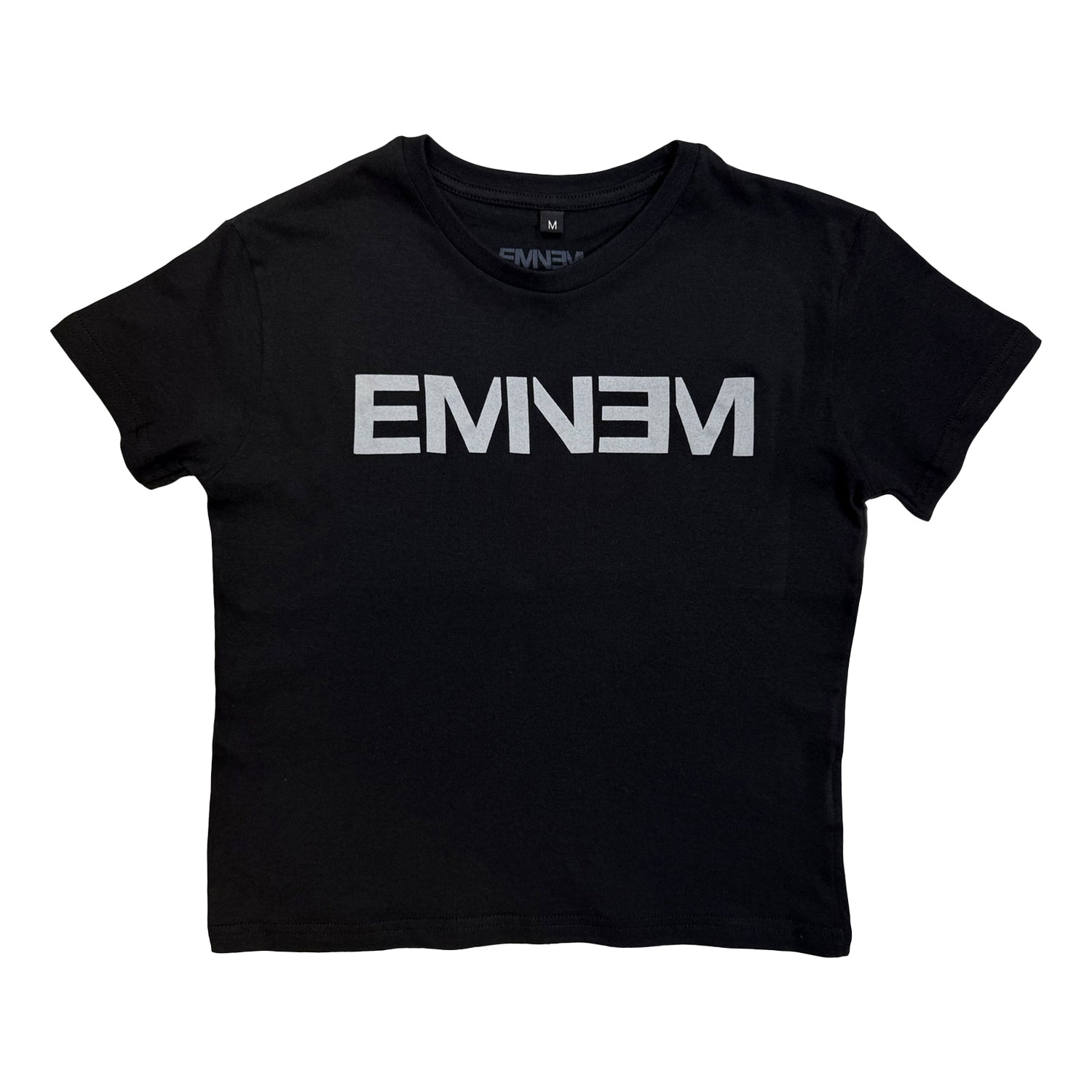 Black - Front - Eminem Childrens-Kids Logo T-Shirt