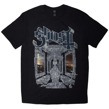 Black - Front - Ghost Unisex Adult Skeleta T-Shirt