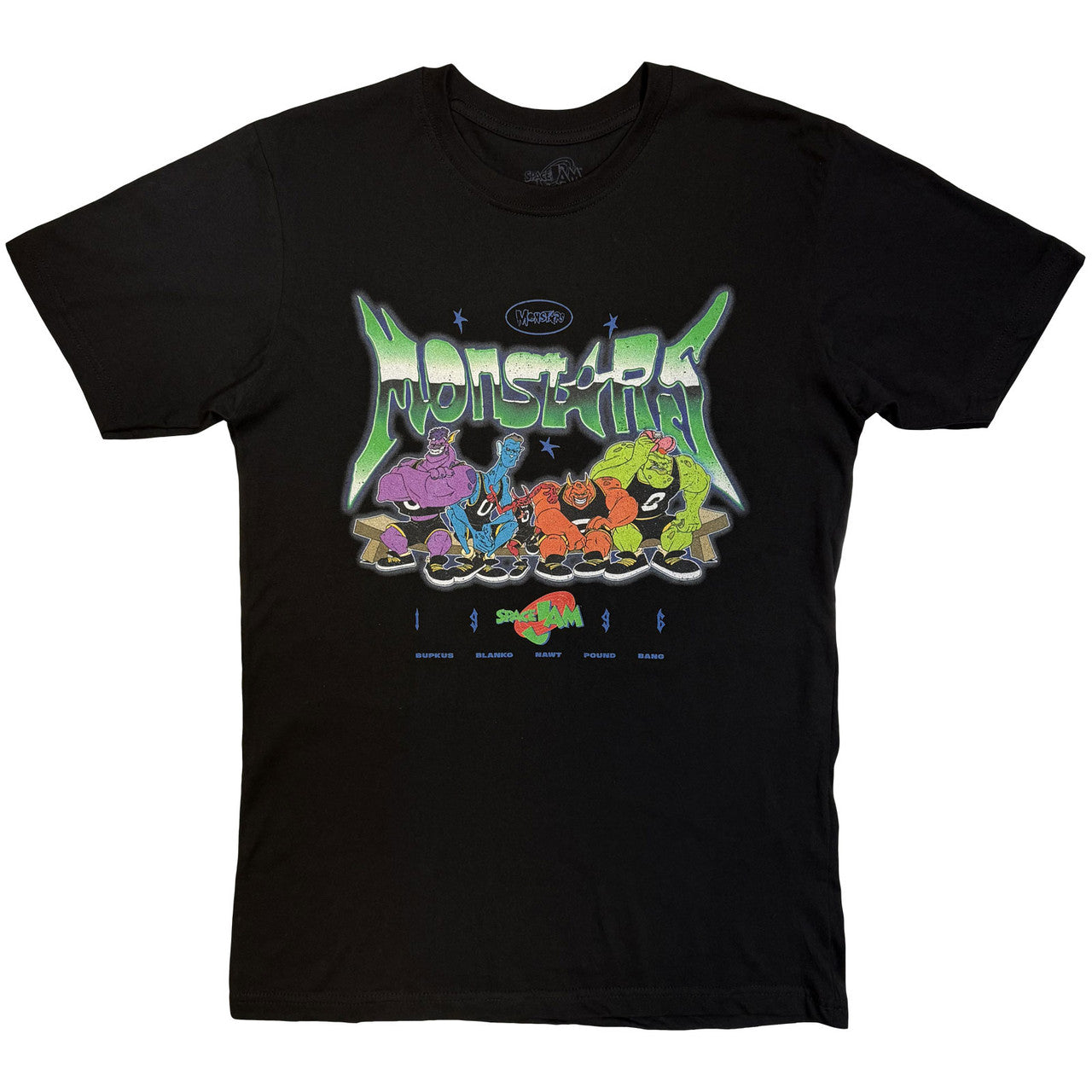 Black - Front - Space Jam Unisex Adult Monstars Homage V.2 T-Shirt