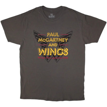 Charcoal Grey - Front - Paul McCartney & Wings Unisex Adult Wings Over America 76 T-Shirt