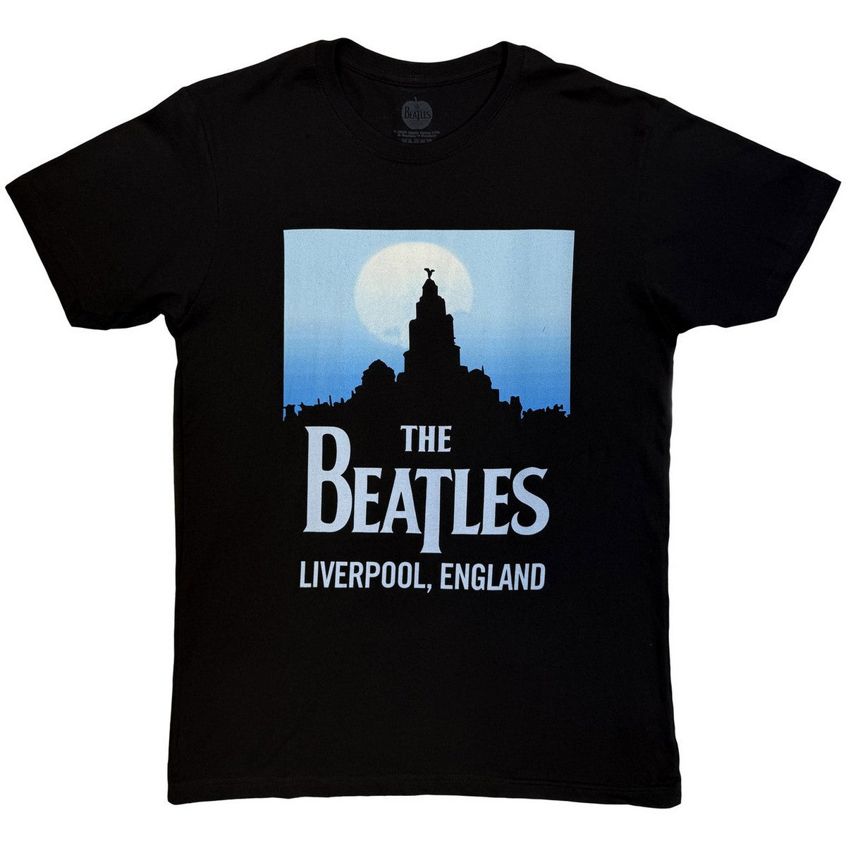 Black - Front - The Beatles Unisex Adult Liverpool, England T-Shirt