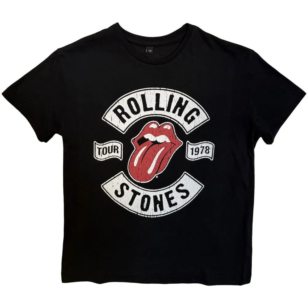 Black - Front - The Rolling Stones Childrens-Kids US Tour 1978 T-Shirt