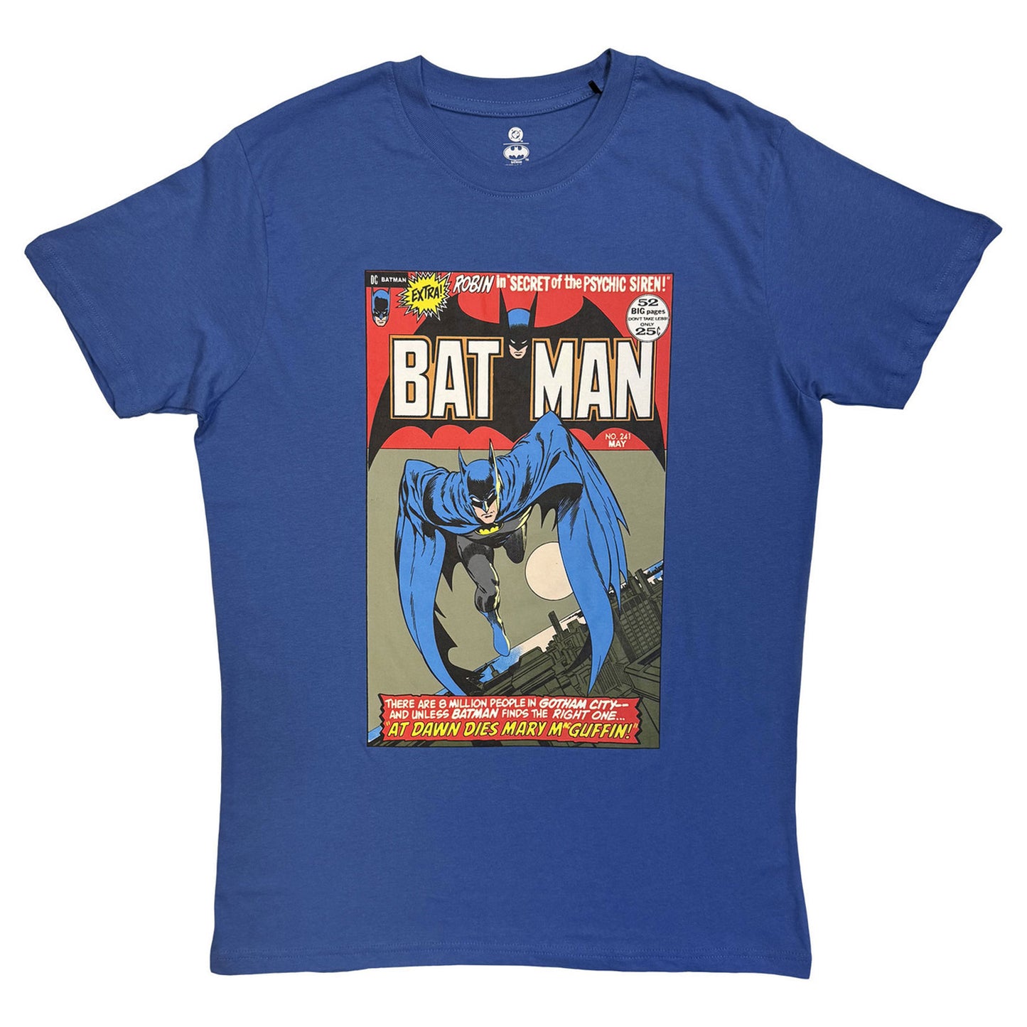 Blue - Front - Batman Unisex Adult Comic Cover T-Shirt