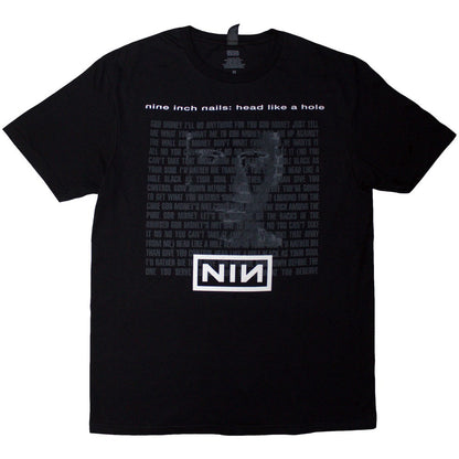 Black - Front - Nine Inch Nails Unisex Adult Head Like A Hole T-Shirt