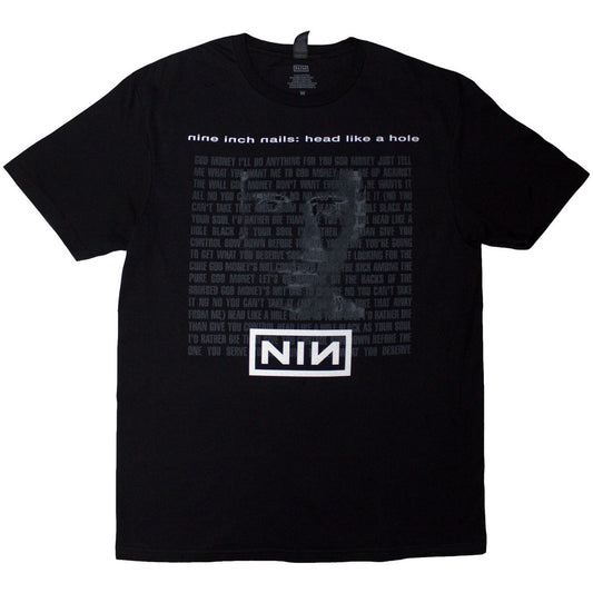 Black - Front - Nine Inch Nails Unisex Adult Head Like A Hole T-Shirt