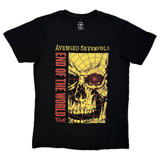 Black - Front - Avenged Sevenfold Unisex Adult End Of The World Tour T-Shirt
