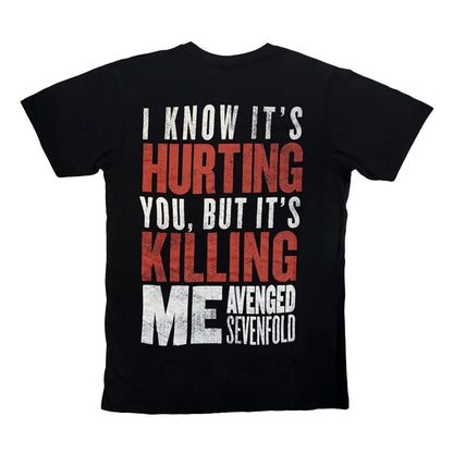 Black - Back - Avenged Sevenfold Unisex Adult Unholy Confessions T-Shirt