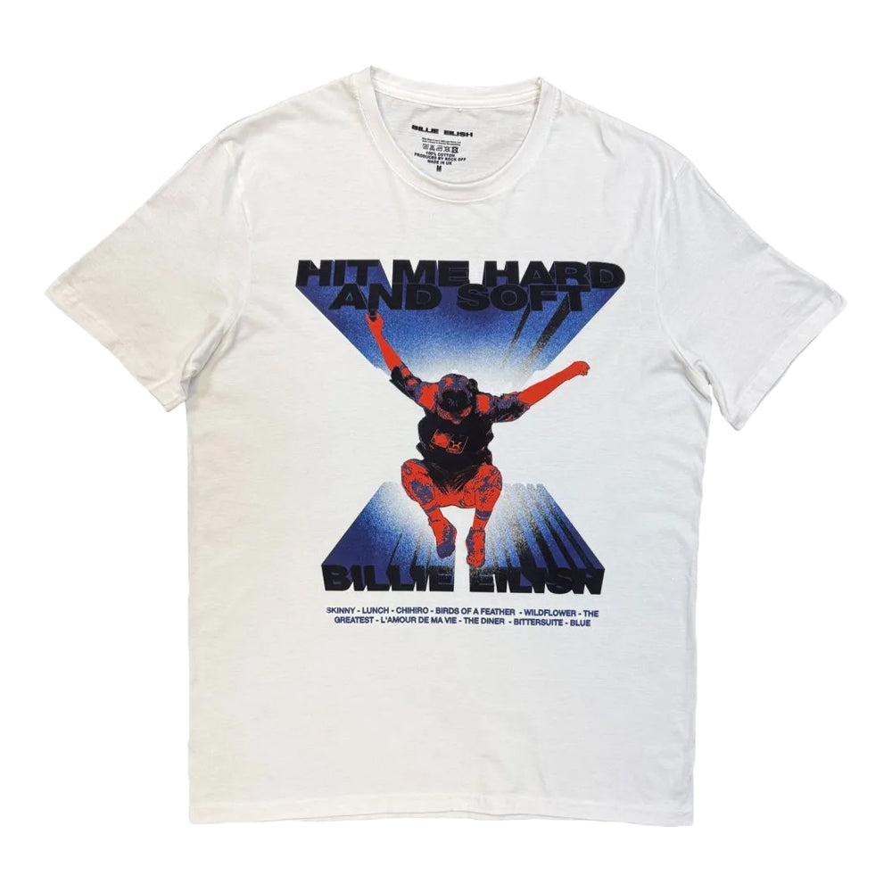 White - Front - Billie Eilish Unisex Adult Track List T-Shirt