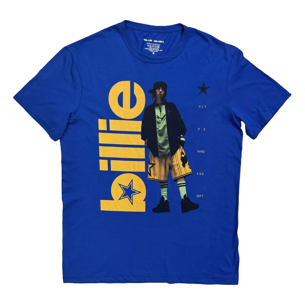 Blue - Front - Billie Eilish Unisex Adult Billie T-Shirt