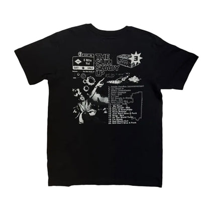 Black - Back - Eminem Unisex Adult Slim Shady Back Print T-Shirt