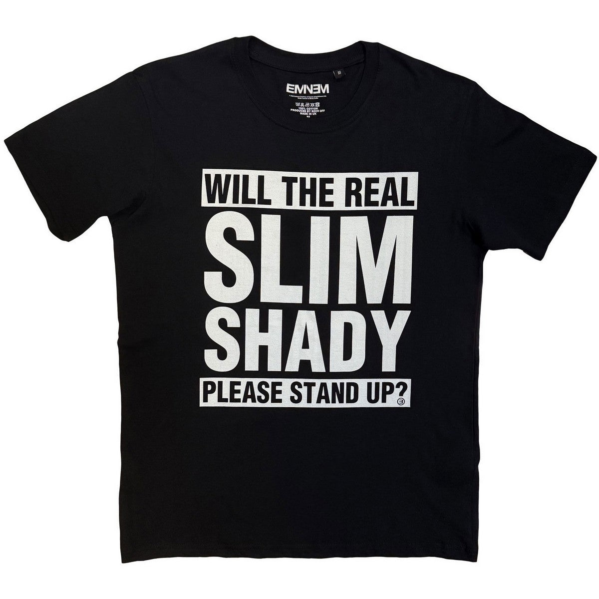Black - Front - Eminem Unisex Adult Please Stand Up T-Shirt