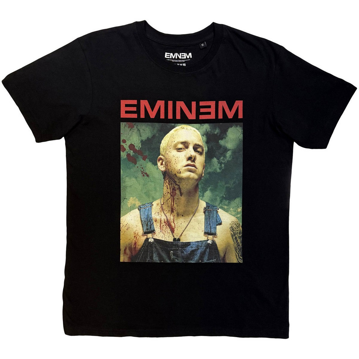 Black - Front - Eminem Unisex Adult Bloody T-Shirt