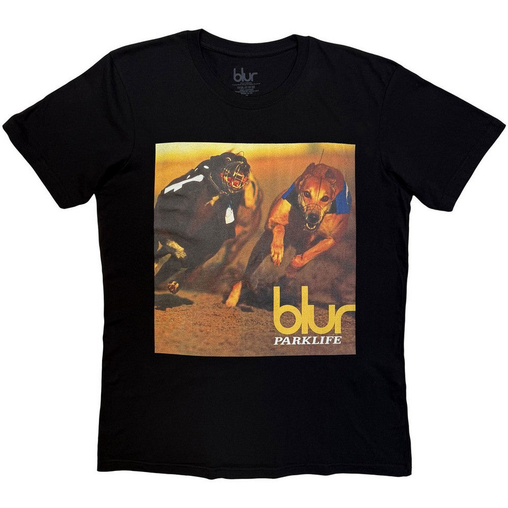 Black - Front - Blur Unisex Adult Parklife Album T-Shirt