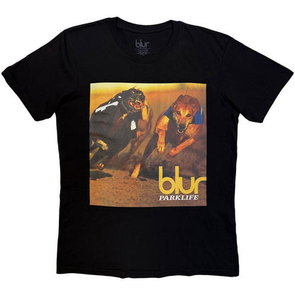 Black - Front - Blur Unisex Adult Parklife Album T-Shirt