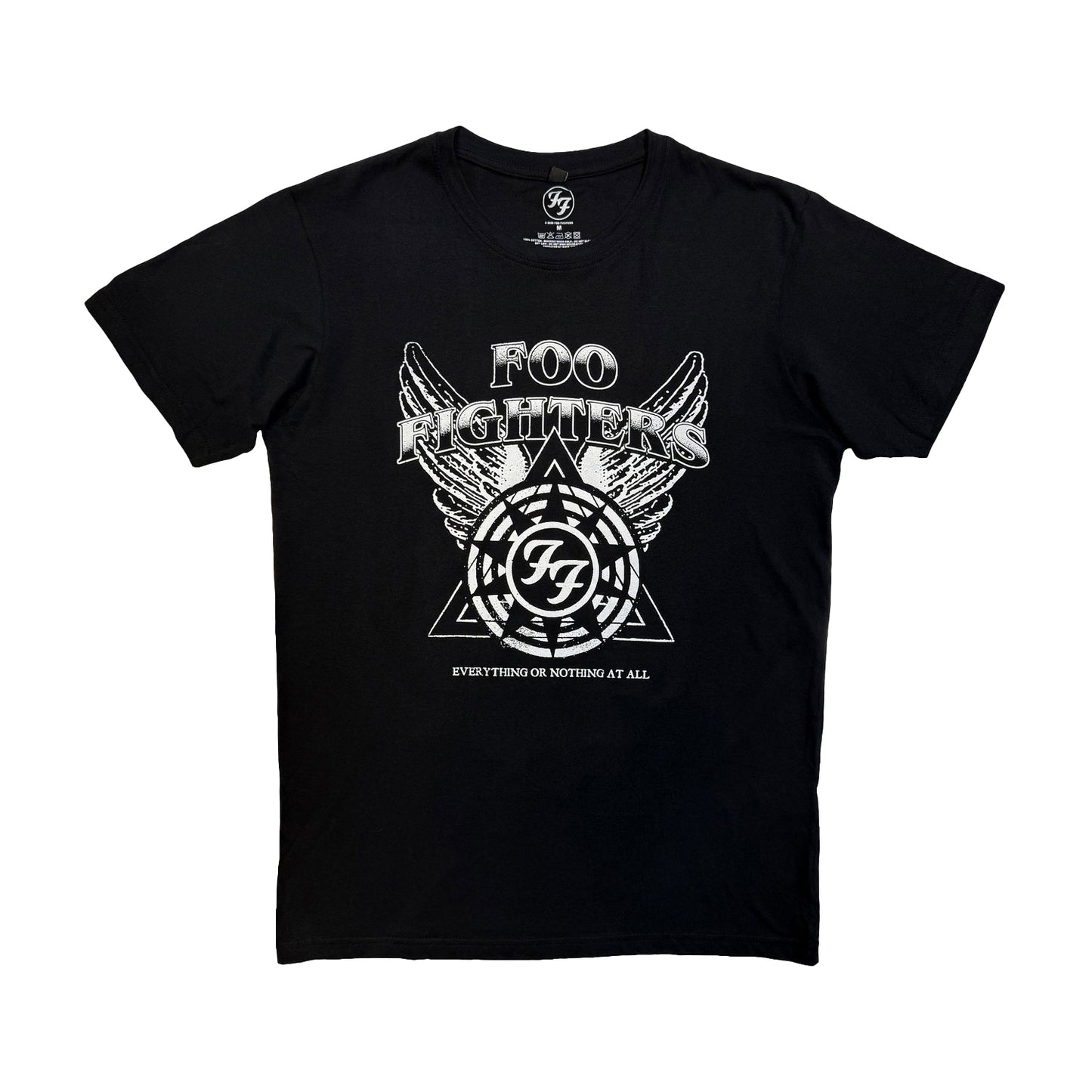 Black - Front - Foo Fighters Unisex Adult Everything or Nothing At All Logo T-Shirt