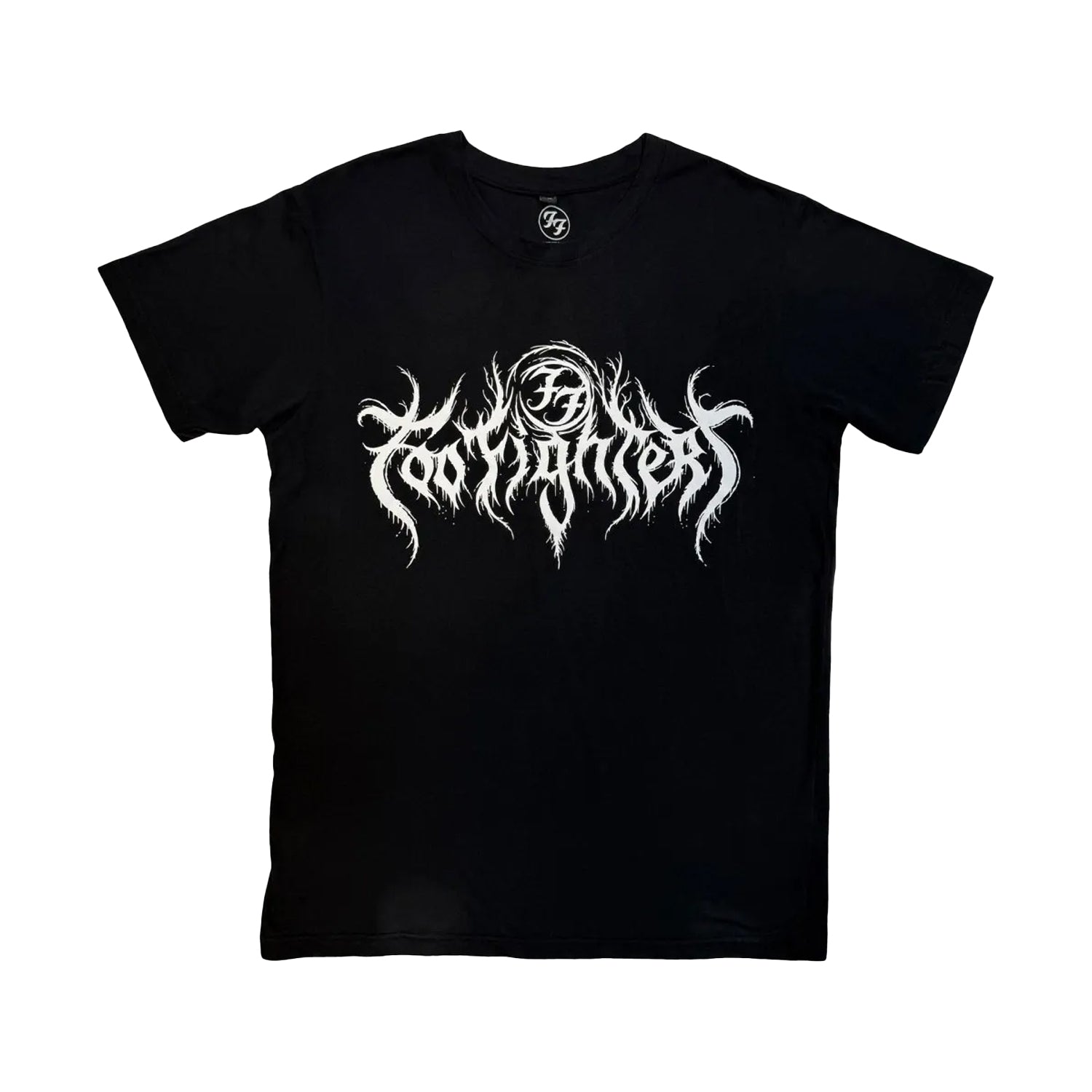 Black - Front - Foo Fighters Unisex Adult Metal Logo T-Shirt