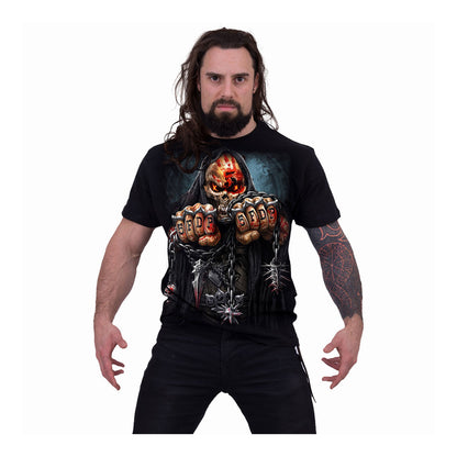 Black - Side - Five Finger Death Punch Unisex Adult Game Over Back Print T-Shirt