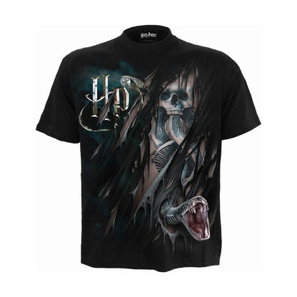 Black - Front - Harry Potter Unisex Adult Dark Mark Back Print T-Shirt