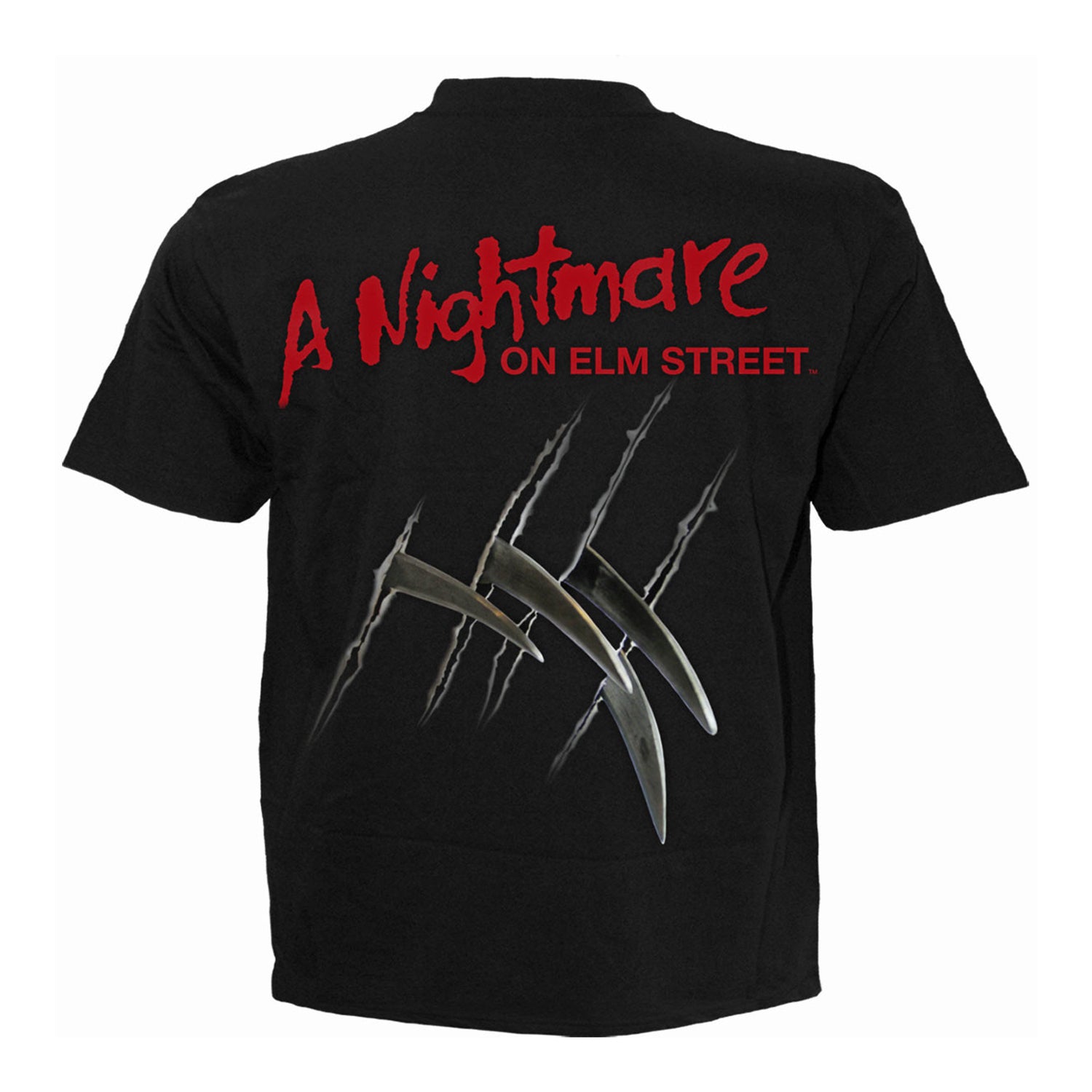 Black - Back - A Nightmare On Elm Street Unisex Adult Freddy Claw Back Print T-Shirt