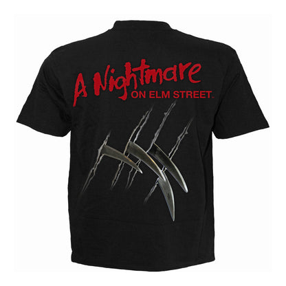 Black - Back - A Nightmare On Elm Street Unisex Adult Freddy Claw Back Print T-Shirt