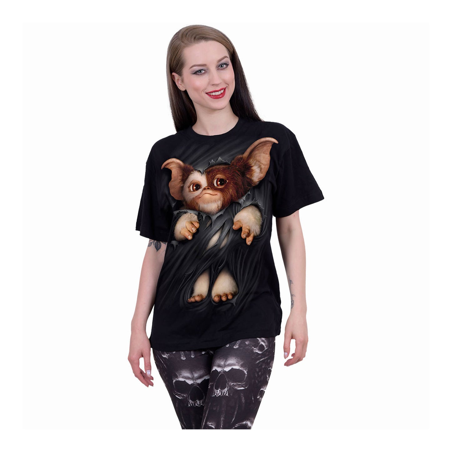 Black - Side - Gremlins Unisex Adult Gizmo T-Shirt