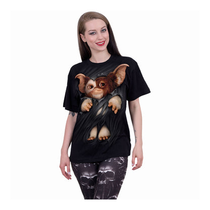 Black - Side - Gremlins Unisex Adult Gizmo T-Shirt