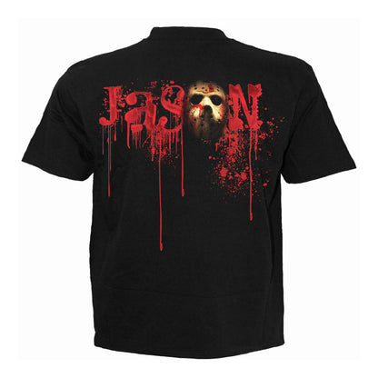 Black - Back - Friday The 13th Unisex Adult Jason Lives Back Print T-Shirt