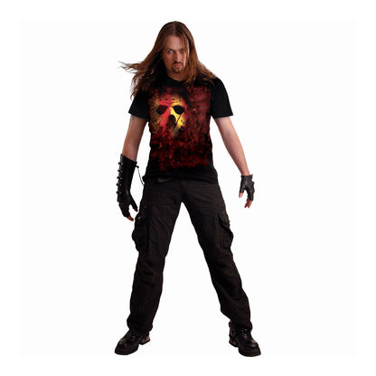 Black - Side - Friday The 13th Unisex Adult Jason Lives Back Print T-Shirt