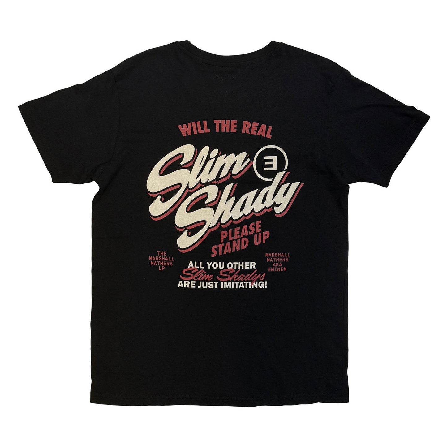 Black - Back - Eminem Unisex Adult The Real Slim Shady T-Shirt