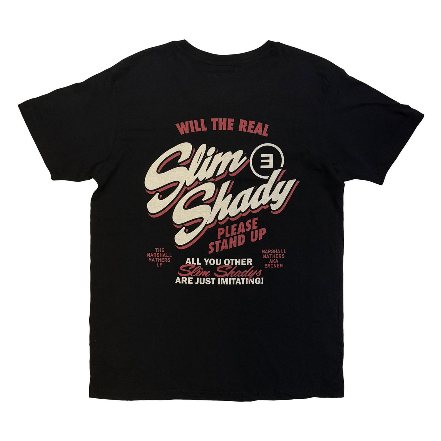 Black - Back - Eminem Unisex Adult The Real Slim Shady T-Shirt